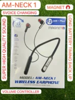 AM+ Plus Neck 1 Wireless Neckband Bluetooth With 3 Voice Changer Modes - Image 2