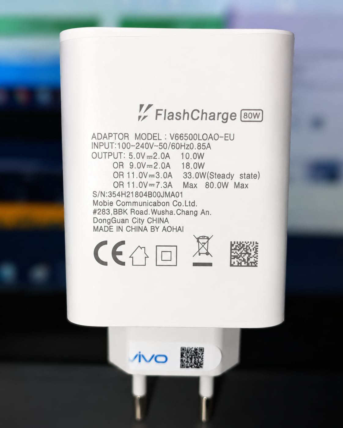 1001409148 Vivo 80w Fast charger first copy - Image 1