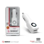Sigma Diamond Series Car Charger with Built-in Type - C cable - CR008 - Image 2