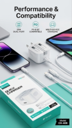 Senya C4408 25W Output,Fast Charging Adapter,Type-C to Lightning charger