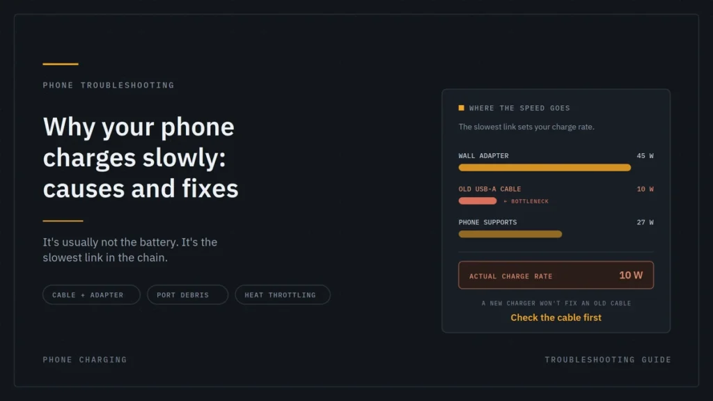 Why Your Phone Charges Slowly: Common Causes & Solutions