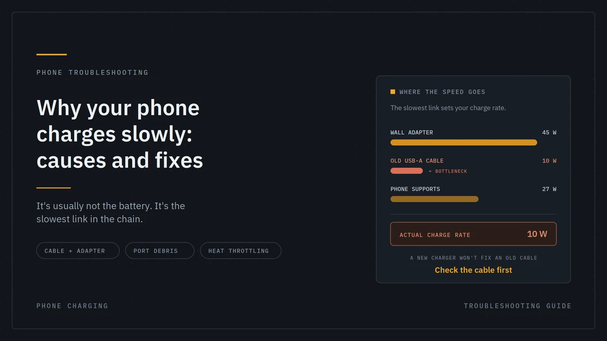 Why Your Phone Charges Slowly: Common Causes & Solutions